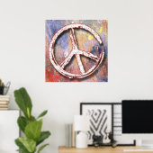 RETRO PEACE SIGN POSTER (Heimbüro)