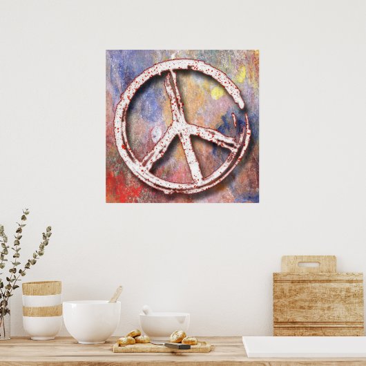 RETRO PEACE SIGN POSTER (Küche)