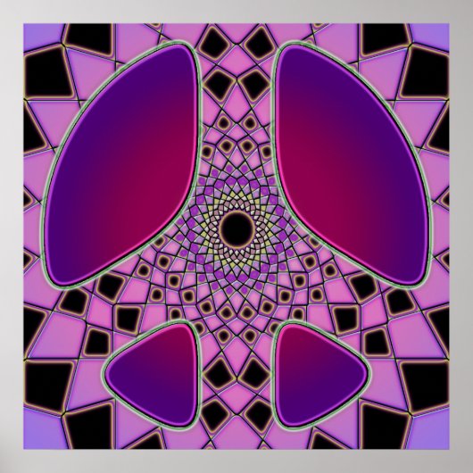 RETRO PEACE SIGN POSTER (Vorne)