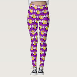 Retro Peace Sign Smiley der 1960er Jahre Leggings