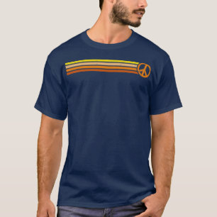 RETRO PEACE STRIPES 70er Sunset T-Shirt