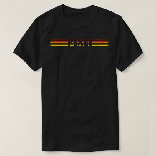 Retro Peace Stripes Sunset Cutout T-Shirt (Design vorne)