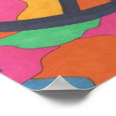 Retro Peace Symbol Art Poster (Ecke)