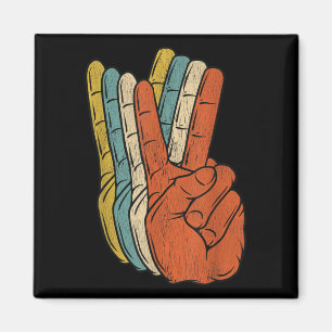 Retro Peace Vintag 60er Jahre 70er Hippie Magnet