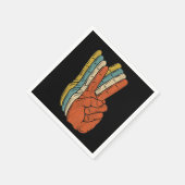 Retro Peace Vintag 60er Jahre 70er Hippie Serviette (Ecke)