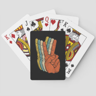 Retro Peace Vintag 60er Jahre 70er Hippie Spielkarten