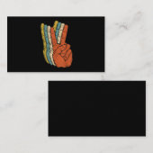 Retro Peace Vintag 60er Jahre 70er Hippie Visitenkarte (Vorne/Hinten)