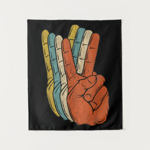 Retro Peace Vintag 60er Jahre 70er Hippie Wandteppich