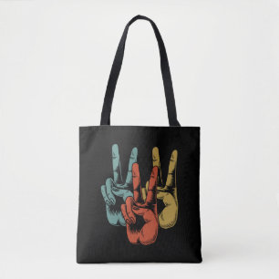 Retro Peace Vintag Shirt 60er 70er Jahre Hippie Tasche
