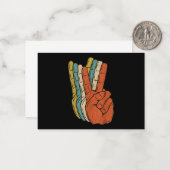 Retro Peace Vintage 60's 70's Hippie Mitteilungskarte (Vorderseite/Rückseite Beispiel)