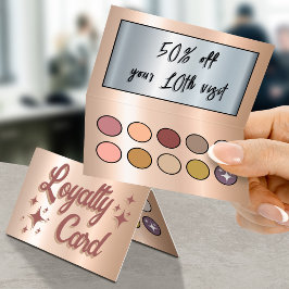 Retro Peach eyeshadow palette Loyekarte Visitenkarten