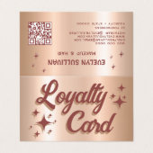 Retro Peach eyeshadow palette Loyekarte Visitenkarten (Außenseite Aufgefaltet)