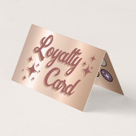 Retro Peach eyeshadow palette Loyekarte Visitenkarten (Vorderseite)