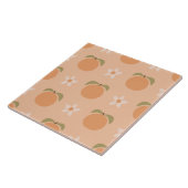 Retro Peach Floral Cute Southern Fliese (Seite)