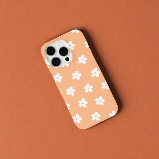 Retro Peach floral Whimsical Preppy Hippie Spring Case-Mate iPhone Hülle