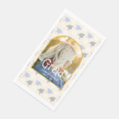 Retro Peach Graduation Announcement Serviette (Ecke)