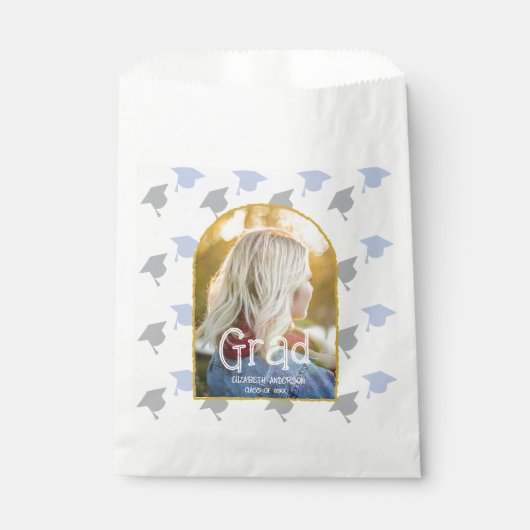 Retro Peach Graduation Geschenktütchen (Vorderseite)