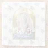 Retro Peach Graduation Glasuntersetzer (Rückseite)