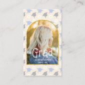 Retro Peach Graduation Name Card Visitenkarte (Vorderseite)