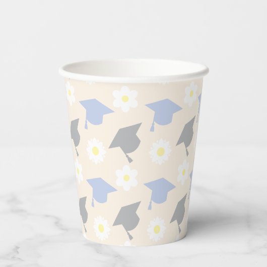 Retro Peach Graduation Pappbecher (Rückseite)