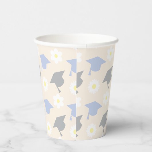 Retro Peach Graduation Pappbecher (Rechts)