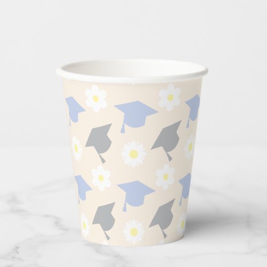 Retro Peach Graduation Pappbecher (Vorderseite)