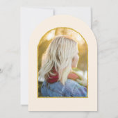 Retro Peach Graduation Party Einladung (Rückseite)