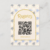 Retro Peach Graduation Registry Begleitkarte (Vorderseite)