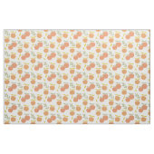 Retro Peach & Leaf Muster Stoff (Fat Quarter (45,7 x 55,9 cm))