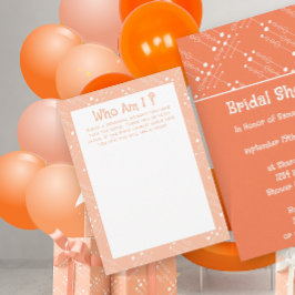 Retro Peach MCM Mitte des Jahrhunderts Moderne Spi Einladung