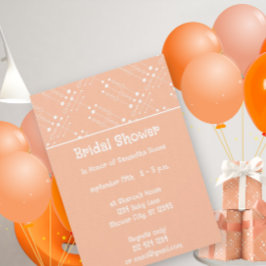 Retro Peach Vintag MCM Mitte des Jahrhunderts mode Einladung