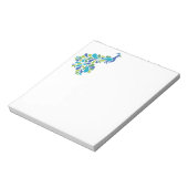 Retro Peacock Notizblock (Rotiert)