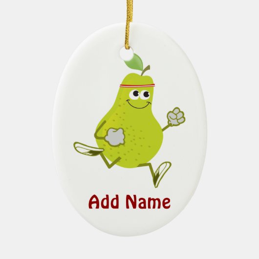 Retro Pear Runner Keramikornament (Vorne)