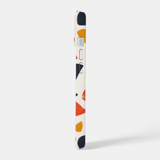 Retro Pebble Mosaic iPhone 15 Hülle (Linke Seite)