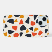 Retro Pebble Mosaic iPhone 15 Hülle (Rückseite (Horizontal))