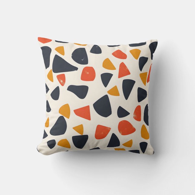 Retro Pebble Mosaic Kissen (Vorderseite)