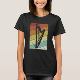 Retro Pedal Harp Harpist Konghou Harp Player T-Shirt