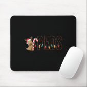 Retro Pediatrics Christmas Lights Reindeer Peds Nu Mousepad (Mit Mouse)