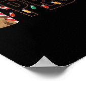 Retro Pediatrics Christmas Lights Reindeer Peds Nu Poster (Ecke)