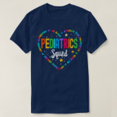 Retro Pediatrics Squad Heart Peds Registered Nurve T-Shirt (Design vorne)