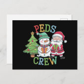 Retro Peds Crew Weihnachten Kinderkrankenpflege Ki (Vorne/Hinten)
