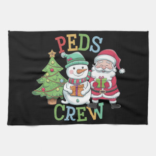 Retro Peds Crew Weihnachten Kinderkrankenpflege Ki Geschirrtuch
