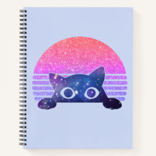 Retro Peeking Niedliche Katze Notizblock