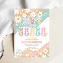 Retro Peeps Geburtstagseinladung