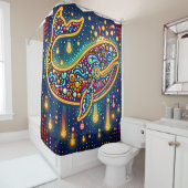 "Retro Peg Art Whale" Duschvorhang (Beispiel)