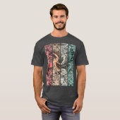 Retro Pegasus Pferde Griechische Mythologie Pagan T-Shirt (Vorne ganz)