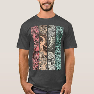 Retro Pegasus Pferde Griechische Mythologie Pagan T-Shirt