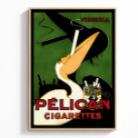 Retro Pelican Cigarettes Ad, Art Deco Poster<br><div class="desc">Diese lebhafte Retro-Zigarettenwerbung aus den 20er Jahren mit dem zauberhaften Pelican-Rauchen vor einer dunkelgrünen Kulisse verleiht jedem Raum eine Touch Retro-Reiz. Ideal für Studentenwohnheime, Bar, Spielräume oder jeden Ort der Ansammlung, verleiht es dem Gast ein Gefühl von klassischer Eleganz und Vergnügen und wird zu einem Statement-Stück, das Gespräche ausstrahlt und...</div>