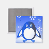 Retro Penguin Magnet (Vorderseite/Rückseite)