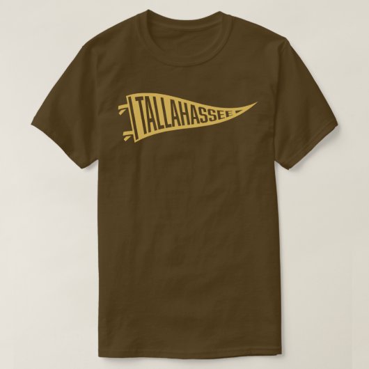 Retro Pennant Tallahassee Tan Gold T-Shirt (Design vorne)
